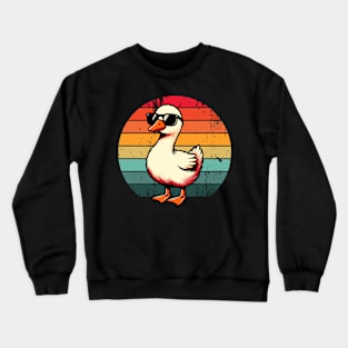 Silly Goose in Sunglasses Pun Meme Pool Funny Goose Crewneck Sweatshirt